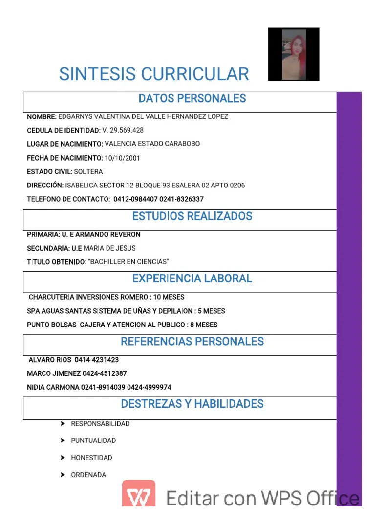 Currículum valentina pdf