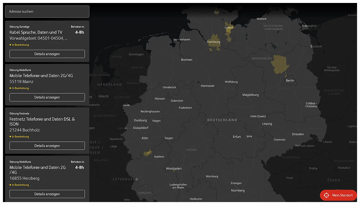 Hilfe für internet & wlan + störung melden