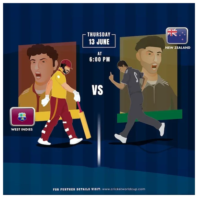 Premium vector cricket match between