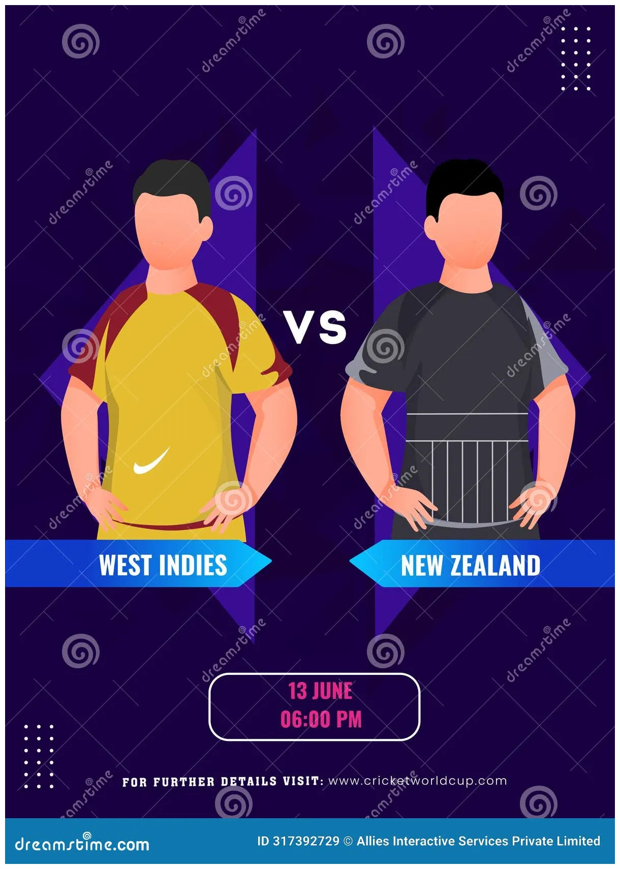 Cricket match between team with their