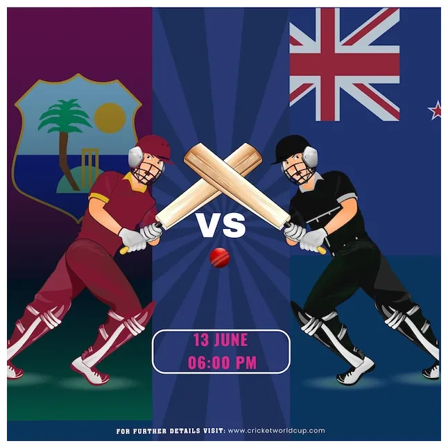 Premium vector cricket match between team