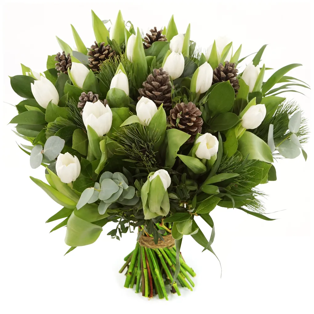 Witte kerst tulpen versturen Bezorgen