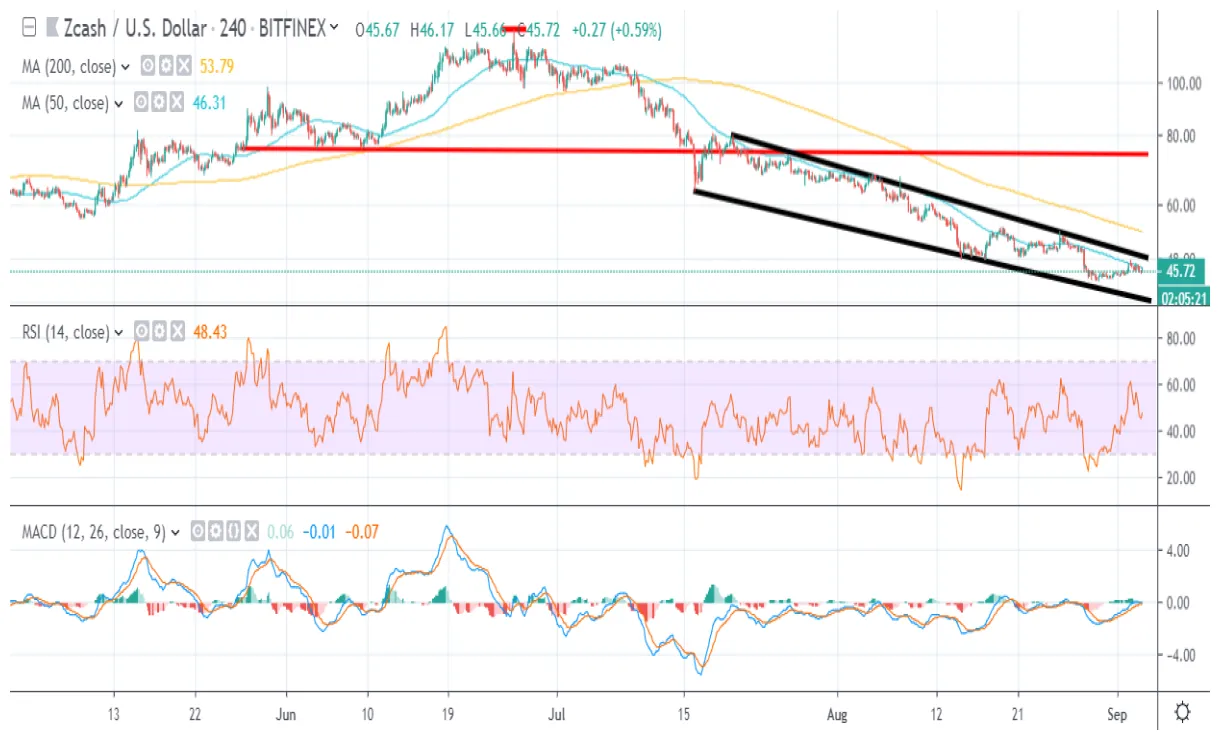 Zcash zec technical analysis chart week 2 january 2026